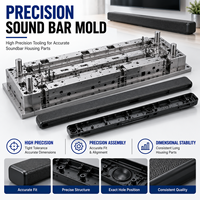 Cetakan Cangkang Sound Bar High Gloss Kustom dengan Basis LKM Desain PROE untuk Struktur Internal Kompleks, Pencetakan Injeksi Presisi