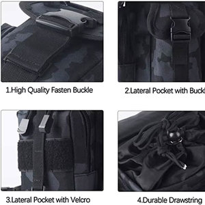 맞춤형 로고 다기능 야외 하이킹 허벅지 가방 오토바이 여행 전술 허리 드롭 레그 백 물병 파우치 포함 - Product Image 4