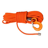 Monster4WD 12mm 1/2 in X 30m Corde de treuil synthétique double tressée UHMWPE 12 brins de haute qualité