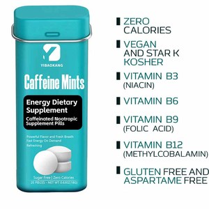 OEM caffeinated nootropic อาหารเสริมเพิ่มความสดชื่นให้กับรสชาติที่ทรงพลังและลมหายใจที่มีคาเฟอีน - Product Image 4