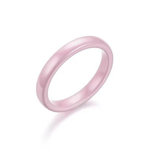Mode européenne et américaine, bague en céramique ronde de 3 mm, anneaux de couple coréens simples à surface lisse 2024 - Product Image 6