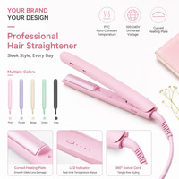 Lisseur de cheveux pour filles Torlin avec écran LED, chauffage rapide, céramique ionique, anti-brûlure, contrôle précis de la température, pour enfants