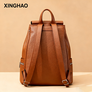 Nhà Sản Xuất Nâu Vegan Da Nhỏ Gọn Đa Chức Năng Tã Túi Mens Phụ Nữ Thêm Lớn Tã Túi Ba Lô - Product Image 2