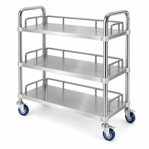 Carrito de Cirugía Menor de Acero Inoxidable para Instrumentos de Quirófano y Suministros Clínicos - Product Image 1