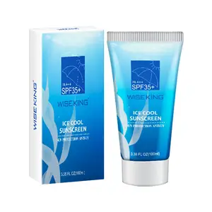 Wiseking spf 50 ice cool body whitening sunscreen cream with deep seaweed plant extract protect skin for face daily care