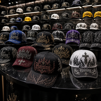 Casquette de baseball gothique personnalisée brodée, Gorras Góticas Bordadas, casquette snapback cloutée à filigrane, streetwear pour hommes et femmes