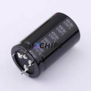 Condensateur électrolytique en aluminium à encliquetage KN821M45035*56P4, composant traversant (THT), D35xL56mm 820uF 20% 450V 10mm - Product Image 2