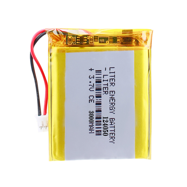 Size 124050 3.7v 3000 Mah Lithium Polymer Battery With Board for Gps Tablet Pc Digital Products With PH 2.0 Connector