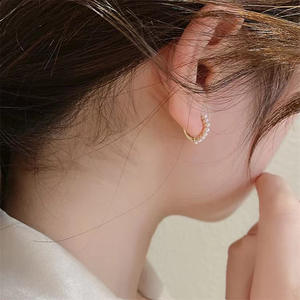 Boucles d'oreilles en argent S925 à faire soi-même avec perles, perles de 4-5 mm, support vide pour plusieurs perles, magnifiques 21192 DIY 4-5 mm, perles multiples - Product Image 3