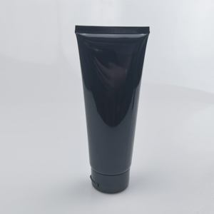หลอดบรรจุภัณฑ์เครื่องสำอางหรูหรา สีดำ ขนาด 50 มล. 100 มล. 200 มล.  แบบพลาสติกเปล่า สำหรับโลชั่นบำรุงผิว พร้อมฝาเปิดปิด - Product Image 2