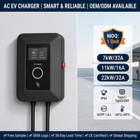 Cargador de Vehículos Eléctricos SINARY 32A 7kW con Enchufe Tipo 2