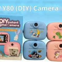 Kamera Anak Y800 Baru, Pencetak & Perekam Selfie Portabel, Layar 2.4 Inci, ABS HD, Kamera Ganda