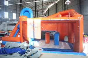 บ้านลมเป่าลม PVC เกรดสำหรับเด็ก พร้อมสไลเดอร์ สำหรับงานปาร์ตี้กลางแจ้งเชิงพาณิชย์ รับน้ำหนักได้ 500 กก. ติดตั้งง่าย - Product Image 2