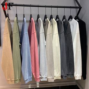 เสื้อยืดแขนยาวทรงโอเวอร์ไซส์ผ้าคอตตอน 100% หนัก 310 GSM ล้างสีแบบวินเทจ พิมพ์ลายกราฟิกแบบแอซิดวอช สำหรับผู้ชาย - Product Image 1