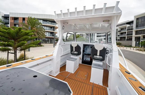 Bateau <span class=keywords><strong>de</strong></span> croisière à moteur en aluminium <span class=keywords><strong>de</strong></span> qualité marine CCS, 25 pieds (7,5 m), avec toit extensible et <span class=keywords><strong>remorque</strong></span> fournie - Product Image 6