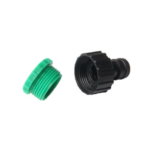 Conector de agua para jardín Huabangshi, adaptador de grifo de plástico roscado de 16 mm, conexión rápida para manguera de goma flexible - Product Image 1