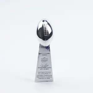 1966-2022 Vince Lombardi Super Bowl 10cm trofeo in lega di alta qualità Souvenir