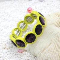 Style de voyage exagéré émail Bracelet dames bricolage cristal Bracelet émail extensible verre Bracelet tuile perle Bracelet pour les femmes