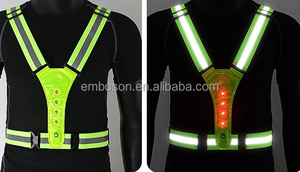 Rompi Keselamatan Bersepeda untuk Pengguna Sepeda Motor, Rompi Lari Reflektif <span class=keywords><strong>LED</strong></span>, Sabuk Elastis yang Dapat Disesuaikan, Rompi Lari <span class=keywords><strong>LED</strong></span> - Product Image 6