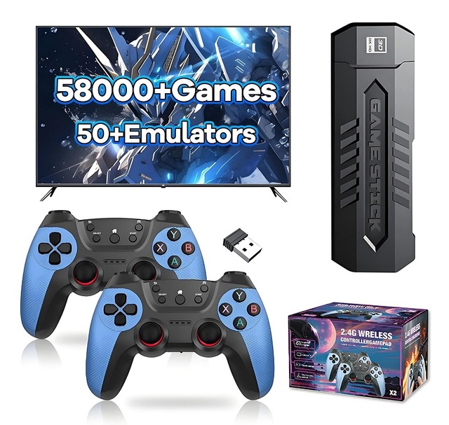 X2Blue 2.4G Wireless Home Game Console with 4K Support and Multiplayer Gaming for Family Use