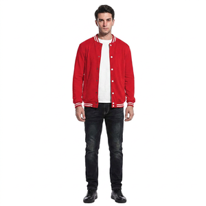 Chaqueta Varsity para Hombre, a la Moda, de Gran Venta, Personalizada, Elegante, 100% Algodón, Cuello Alto, Chaqueta de Invierno para Exteriores, con Espacio para Logotipo Personalizado - Product Image 1