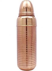 Botellas de agua de cobre puro de alta calidad, botella de agua Ayurveda hecha a mano a prueba de fugas, sin juntas para agua potable, precio al por mayor - Product Image 2