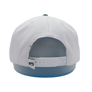 Bán buôn lưới hat tùy chỉnh 100% cotton da vá thêu logo thể thao hai Tone 5 Bảng điều chỉnh cong vành mũ bóng chày - Product Image 5