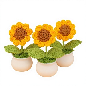 Planta de Girasol Seca en Maceta para Interiores/Exteriores, Decoración de Escritorio para Estudio, Regalo de Año Nuevo para Profesores - Product Image 1