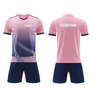 Venta al por mayor Personalizar Ropa Deportiva Kit de Fútbol Chándal Sublimación Completa Kit de Fútbol Impresión Digital Club Fútbol Jersey