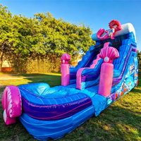 Nouveau design commercial : Toboggan aquatique gonflable thème sirène et château aquatique gonflable pour fêtes d'enfants