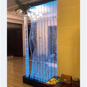 Pared de Pantalla de Burbujas de Agua Acrílica en Forma de S de Gran Venta con Iluminación LED para Decoración del Hogar Pantallas y Divisores de Habitación Modernos - Product Image 2