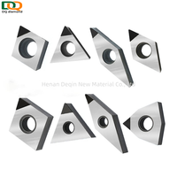 Plaquettes PCD avec trou central pour outils de travail du bois CNC, coupe diamantée pour aluminium, MDF, acrylique, matériaux composites, OEM ODM
