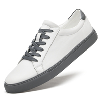 Chaussures de Skateboard pour Hommes en Cuir Véritable, Baskets Décontractées Tendance, Plates et de Haute Qualité, Grandes Tailles 48 49