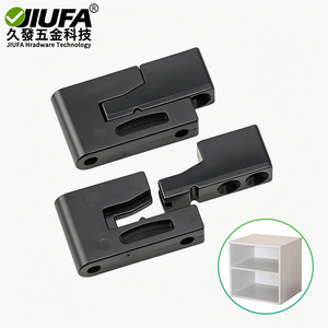 JiuFa Concealed <b>Shelf</b> Connectors Black Plastic Injection Molding Easy Installation Cabinet Assembly Support - Product Image 1