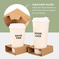 Accessoires pour café, porte-gobelets en carton ondulé pour boissons, plateau porte-gobelets 1/2/4, porte-gobelets en papier