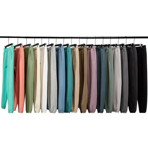 Pantaloni Sportivi Pesanti a Gamba Dritta, Personalizzabili, Larghi, Classici, Grigi, in Cotone, Oversize, Joggers da Uomo - Product Image 3