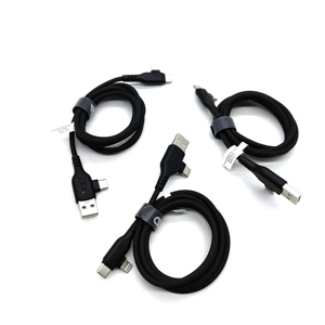 HENG-WELL Nylon 2 trong 2 nhanh sạc cáp biểu tượng tùy chỉnh cho điện thoại di động và truyền dữ liệu cáp dữ liệu - Product Image 2