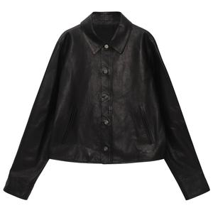 Veste de loisirs pour femmes en cuir souple, vente en gros, fabrication en usine, automne ou printemps, décontractée - Product Image 1