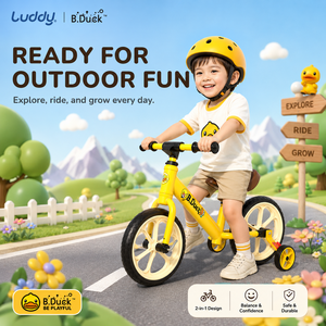Bicicleta de Equilibrio 2 en 1 para Niños B.<span class=keywords><strong>Duck</strong></span> de Luddy Wholesale OEM, Bicicleta de Entrenamiento para Niños Pequeños con Ruedas de Entrenamiento Extraíbles, Edad 3-6 Años - Product Image 6