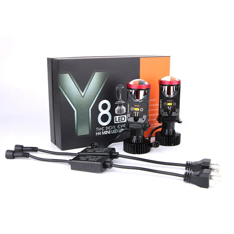 JHS vendita calda Y8 lente faro 20000lm tensione 9-32v sistema di illuminazione automatica Y8 lampadina Mobile automatica per auto universale