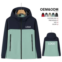 Vestes d'extérieur imperméables personnalisées, vêtements de travail, veste pour homme, légère, logo brodé, à capuche, coupe-vent, randonnée, veste coupe-vent
