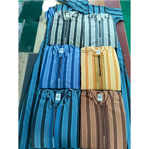 CCY Vente en gros Thobe Jubba personnalisé élégant pour homme, style marocain, avec broderie et bordure en jean selvedge - Product Image 2