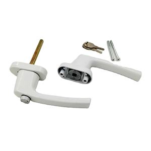 KFZ10A Poignée de luxe blanche poignées de fenêtre et de porte coulissantes poignée de fenêtre en <span class=keywords><strong>pvc</strong></span> avec clé - Product Image 1