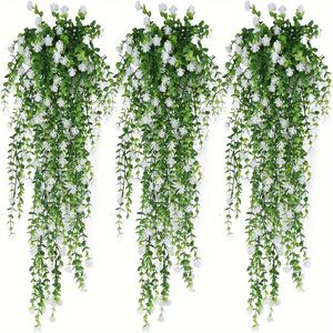 Lámpara <span class=keywords><strong>de</strong></span> Techo <span class=keywords><strong>de</strong></span> Mimbre con Flores <span class=keywords><strong>de</strong></span> Gypsophila Artificiales <span class=keywords><strong>de</strong></span> Alta Calidad, Decoración Moderna Hecha a Mano para Bodas y Hogar - Product Image 2