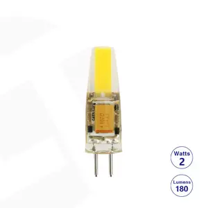 Lt104a1 2020 lâmpada de silicone g4 led, branco quente 2700k 12v 2w (20w lâmpada de halogênio equivalente) base lâmpadas de milho