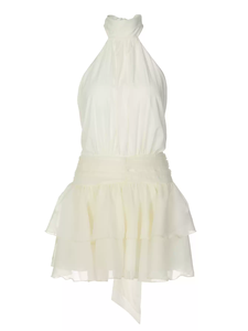 Vestido Mini de Gasa con Volantes y Espalda Descubierta, Estilo Coqueta para Citas Nocturnas, Marca LEDUO - Product Image 2