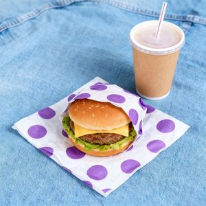 Papier sulfurisé alimentaire personnalisé avec logo pour hamburgers, sandwichs, cuisson et rouleaux de poulet - Product Image 3