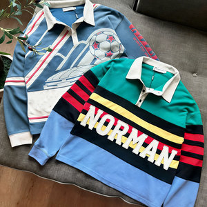 Polo a Maniche Lunghe da <span class=keywords><strong>Uomo</strong></span> Personalizzata in Cotone Pesante, Vestibilità Ampia, con Logo Ricamato di Alta Qualità - Product Image 2