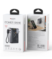 Yesido Batterie Externe 10000mAh 22.5W à Charge Rapide AC+DC, Double Mode avec Charge Sans Fil et Support Téléphone YP89