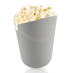OEM Microwave Collapsible Silicone Popcorn Maker Folding Reusable Popcorn Buckets Single Serve Portion Popcorn bowls